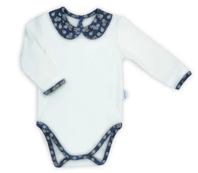 Body dziewczęce z długim rękawem, białe, Nicol