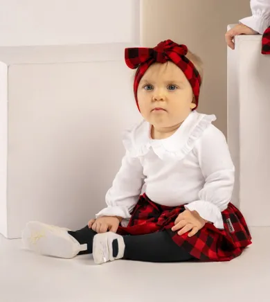 Body dziewczęce z długim rękawem, białe, Nicol