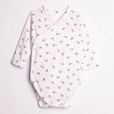 Body dziewczęce z długim rękawem, białe, Nicol