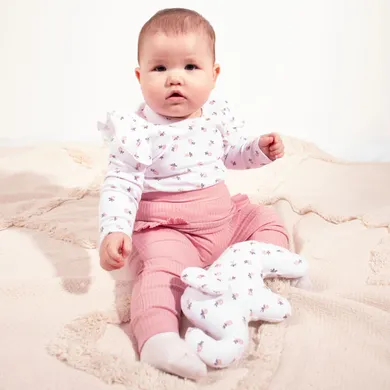 Body dziewczęce z długim rękawem, białe, Nicol