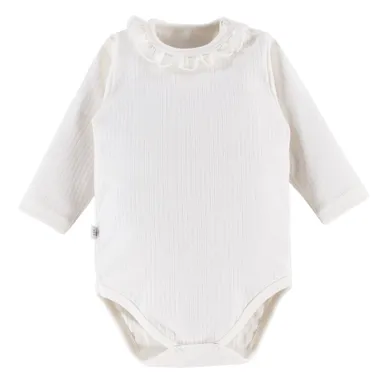 Body dziewczęce z długim rękawem, ecru, Eevi