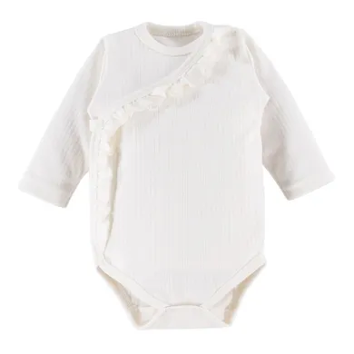 Body dziewczęce z długim rękawem, ecru, Eevi