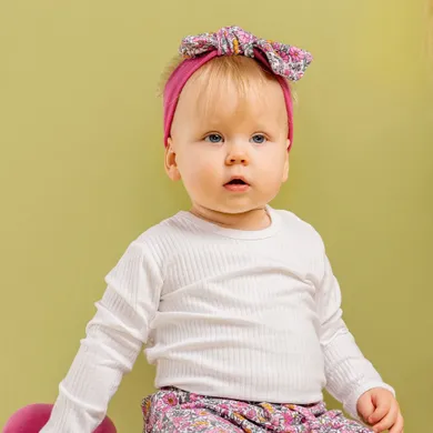 Body dziewczęce z długim rękawem, ecru, Nicol