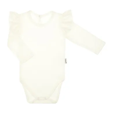 Body dziewczęce z długim rękawem, ecru, Nicol