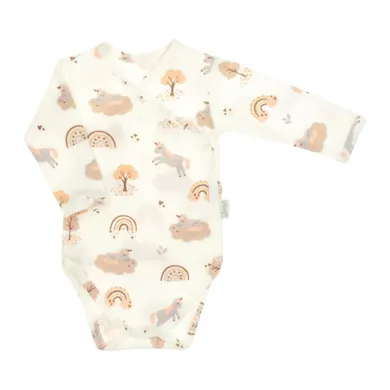 Body dziewczęce z długim rękawem, ecru, Nicol