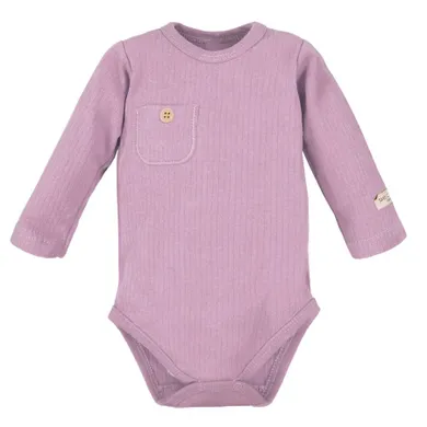 Body dziewczęce z długim rękawem, fioletowe, Eevi