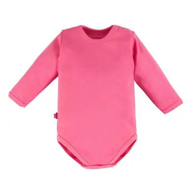 Body dziewczęce z długim rękawem, różowe, Eevi