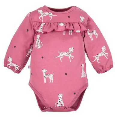 Body dziewczęce z długim rękawem, różowe, Eevi