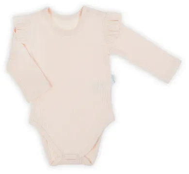 Body dziewczęce z długim rękawem, różowe, Nicol