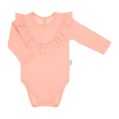 Body dziewczęce z długim rękawem, różowe, Nicol