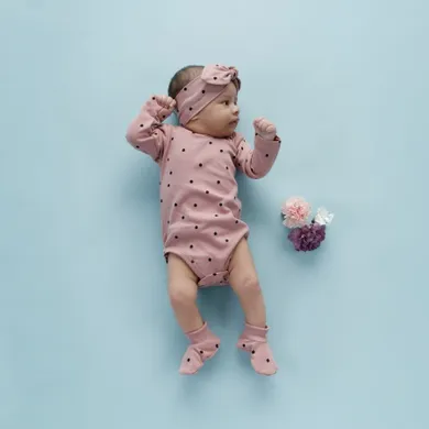 Body dziewczęce z długim rękawem, różowe, Pinokio