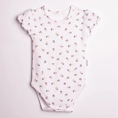 Body dziewczęce z krótkim rękawem, białe, Nicol