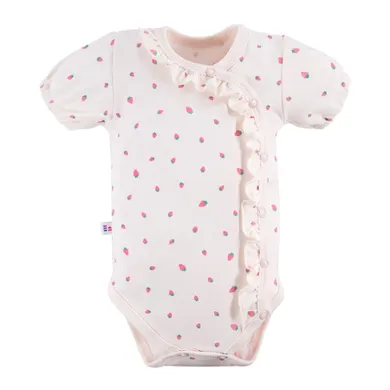 Body dziewczęce z krótkim rękawem, ecru, Eevi