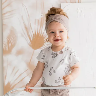 Body dziewczęce z krótkim rękawem, ecru, Nicol