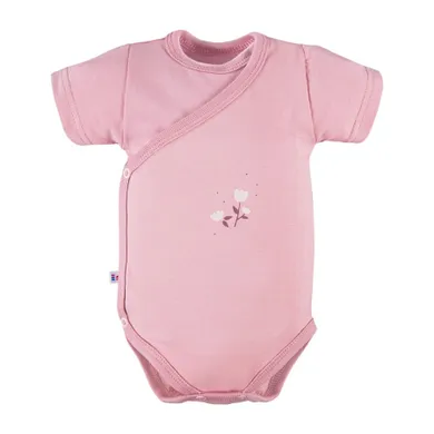 Body dziewczęce z krótkim rękawem, różowe, Eevi