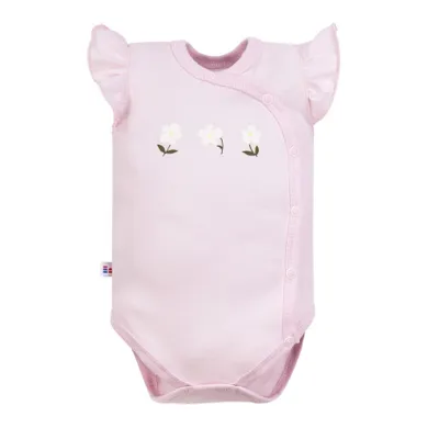 Body dziewczęce z krótkim rękawem, różowe, Eevi