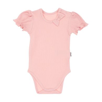 Body dziewczęce z krótkim rękawem, różowe, Nicol