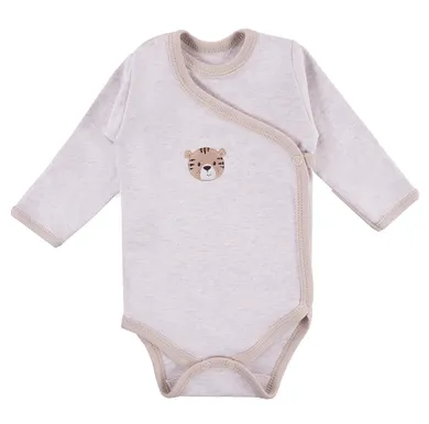 Body niemowlęce z długim rękawem, beżowe, Eevi