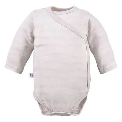 Body niemowlęce z długim rękawem, beżowe, Eevi