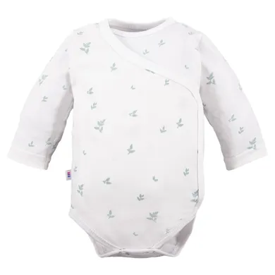 Body niemowlęce z długim rękawem, białe, Eevi