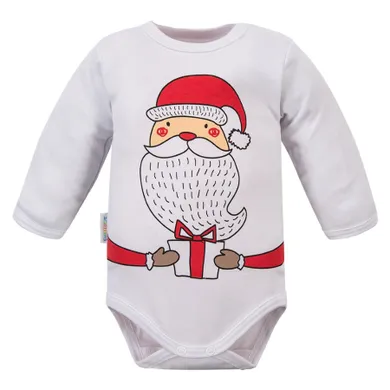 Body niemowlęce z długim rękawem, białe, Eevi