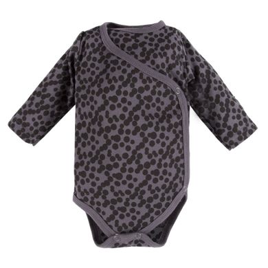 Body niemowlęce z długim rękawem, ciemnoszare, Eevi