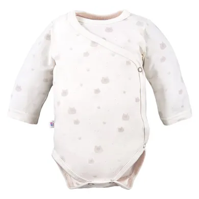 Body niemowlęce z długim rękawem, ecru, Eevi