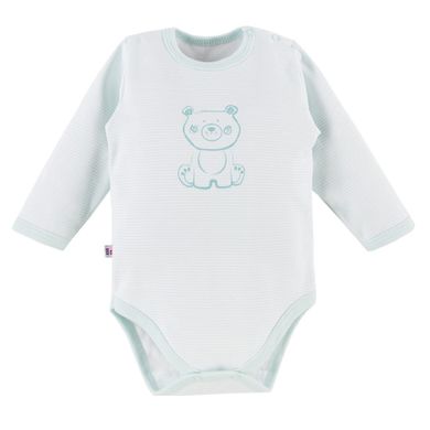 Body niemowlęce z długim rękawem, miętowe, Eevi