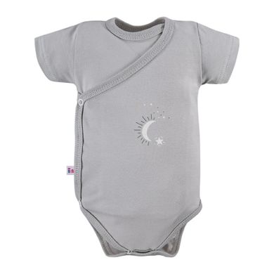 Body niemowlęce z krótkim rękawem, szare, Eevi