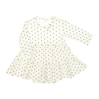 Body sukienka dziewczęce z długim rękawem, ecru, Nicol