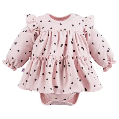 Body sukienka dziewczęce z długim rękawem, jasnoróżowe, Eevi