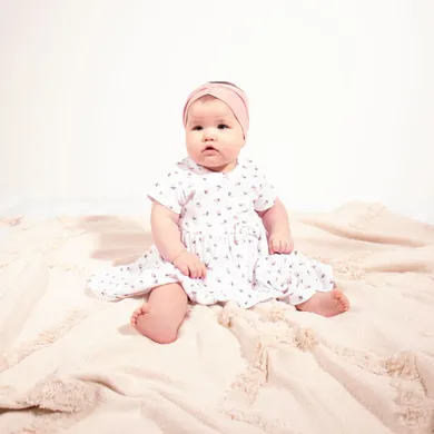 Body sukienka z krótkim rękawem, białe, Nicol