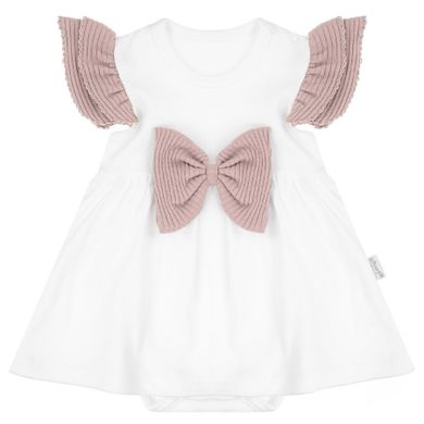 Body sukienka z krótkim rękawem, białe, Nicol