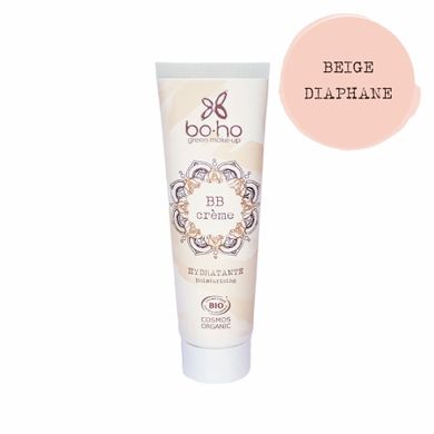 Boho Green Make Up, BB Creme, organiczny krem BB o lekkiej nawilżającej formule, 01 Beige Diaphane, 30 ml