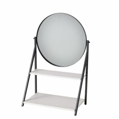 Boltze, Acapulco, okrągłe lusterko stojące z półką, 50,5 cm