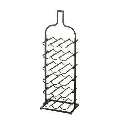 Boltze Home, Botella, stojak na wino metalowy w kształcie butelki, wys. 91 cm