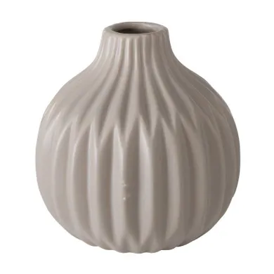 Boltze Home, ceramiczny wazon z tłoczonym wzorem, Esko, średnica 11 cm