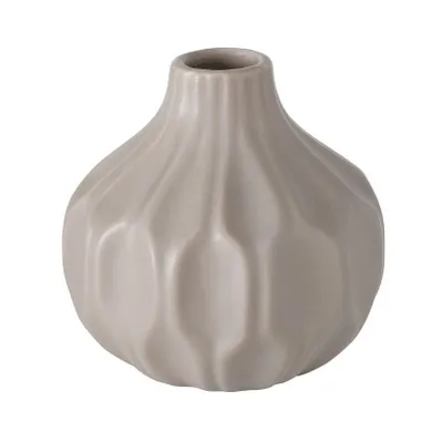 Boltze Home, ceramiczny wazon z tłoczonym wzorem, Esko, średnica 11 cm
