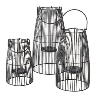 Boltze Home, Cinta, zestaw metalowych lampionów, 25 - 40 cm