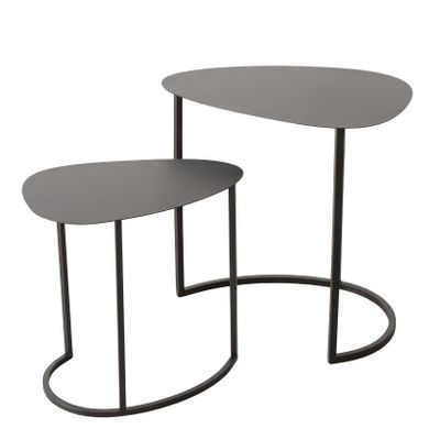 Boltze Home, Jerry, zestaw dwóch stolików kawowych, łezka, metalowych