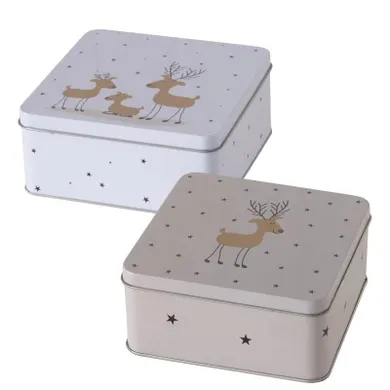 Boltze Home, Timba, puszka na ciastka, metal, 2 szt