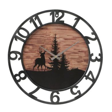 Boltze Home, zegar ścienny z zimowym motywem, Ludwig, średnica 45 cm