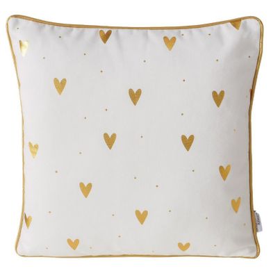 Boltze, poduszka dekoracyjna z metaliczną lamówką, Dilara, 45-45 cm