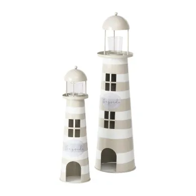 Boltze, Sands, zestaw metalowych dekoracji, latarnie morskie, 40-57 cm
