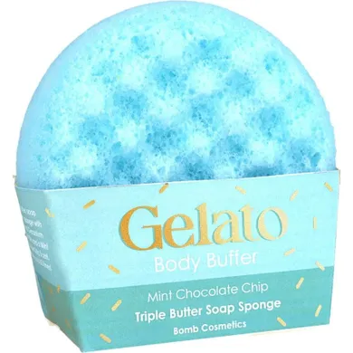 Bomb Cosmetics, Gelato Body Buffer, gąbka do mycia ciała, Mint Chocolate Chip, 200g