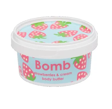 Bomb Cosmetics, Strawberry & Cream, Prefect Body Butter, masło do ciała, Truskawka & Śmietana, 200 ml