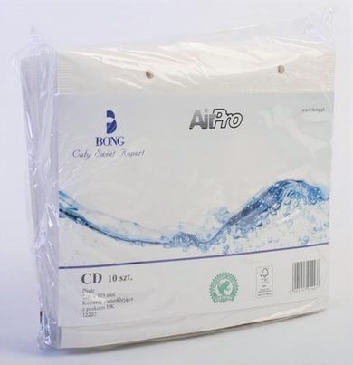 Bong, koperta powietrzna na CD, biała, 20-17,5 cm