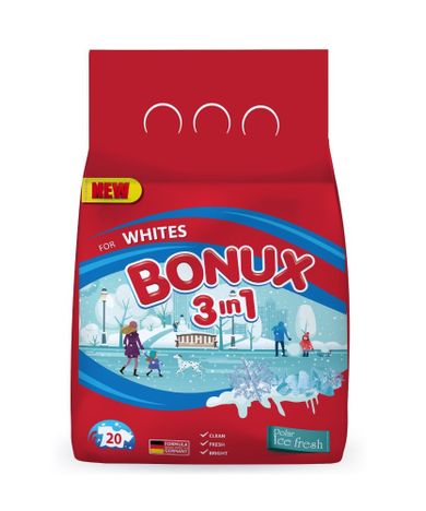 Bonux, proszek do prania białych tkanin, ice fresh, 1,5 kg