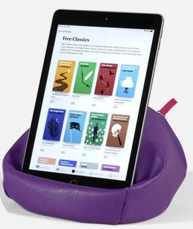 Bookaroo, Bean Bag, pufa stojak z kieszonką pod książkę lub tablet, fioletowy