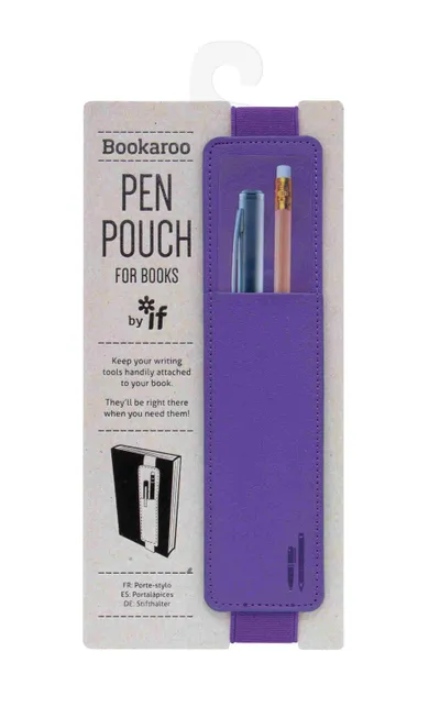 Bookaroo Pen Pouch, uchwyt na długopis, do książki, fioletowy